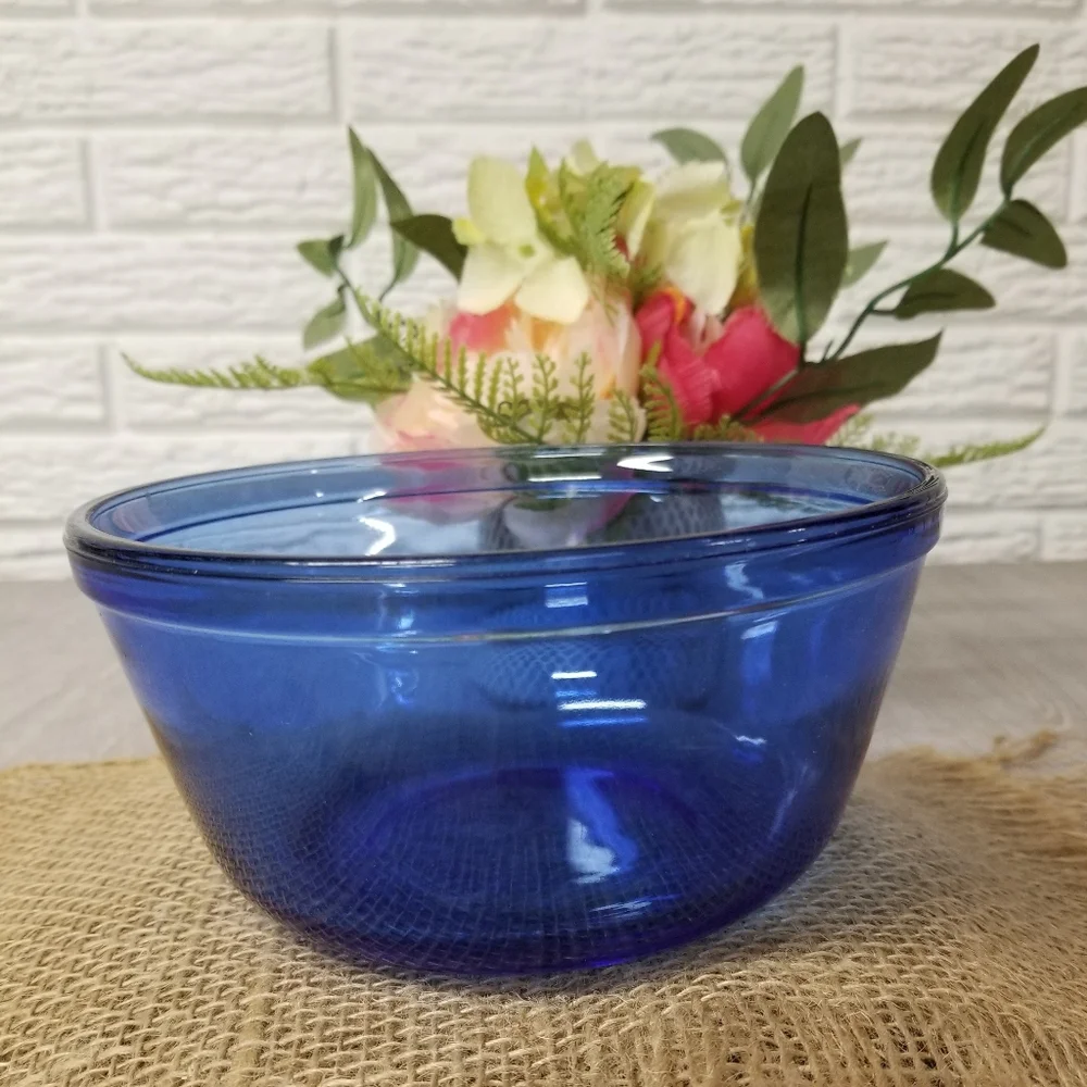 Vintage Cobalt Blue Mixing Bowl